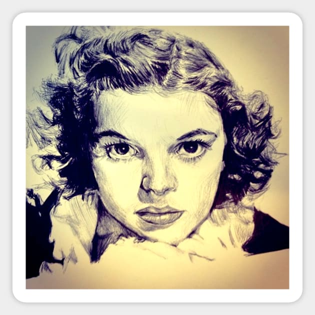 Judy Garland Portrait Sticker by billyhjackson86